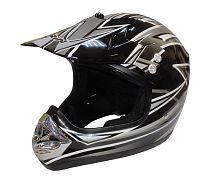 Шлем кроссовый KIRIN QL-112D, черный, синий, красный, размер M