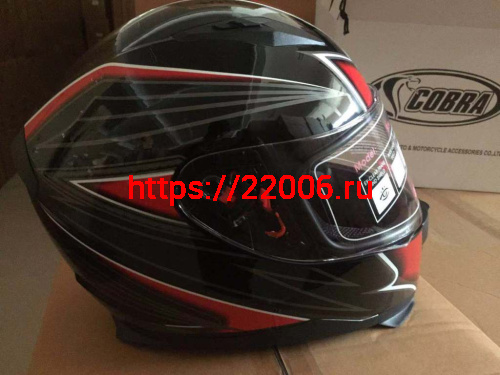 Шлем интеграл COBRA JK313, черный с красным(2), черный/синий(9), размеры M фото 2 Шлем интеграл COBRA JK313, черный с красным(2), черный/синий(9), размеры M фото 2