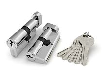 Цилиндровый Fuaro (Фуаро) механизм (R302/60) R3002Knob60(25+10+25) CP хром 5Key с вертушкой