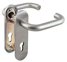 Ручка Fuaro (Фуаро) дверная FP.DH72.0433 SS 304 (DH-0433 SS 304) с пружиной,нержавейка 304, квадрат 9x140 мм