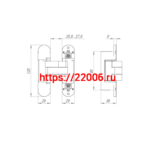 Петля Armadillo (Армадилло) скрытой установки U3D8000.VPG AB бронза TECH фото 5 Петля Armadillo (Армадилло) скрытой установки U3D8000.VPG AB бронза TECH фото 5