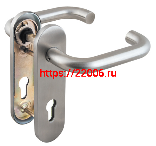 Ручка Fuaro (Фуаро) дверная FP.DH72.0433 SS 304 (DH-0433 SS 304) с пружиной,нержавейка 304, квадрат 9x140 мм