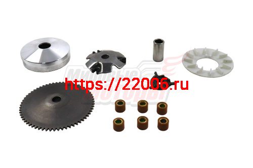 Вариатор перед. скутер 4х такт. 50QT-4,-10,-18 дв.139QMB (+полн.комплект муфта, шкив, крыльч. и т.д)