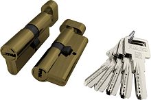 Цилиндровый Fuaro (Фуаро) механизм (R602/60) R6002Knob60(25+10+25) AB бронза 5Key с вертушкой