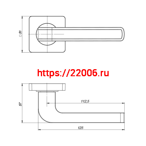 Ручка Punto (Пунто) раздельная K.ZQ51.FUTURA (FUTURA ZQ) GR/BN-23 графит/черный никель фото 3 Ручка Punto (Пунто) раздельная K.ZQ51.FUTURA (FUTURA ZQ) GR/BN-23 графит/черный никель фото 3