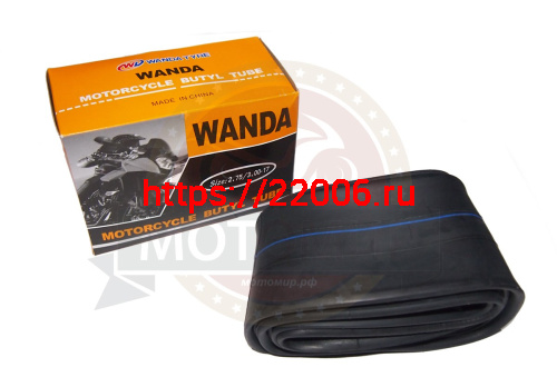 Камера 17" 2.75/3.00-17 мопед типа Альфа, бутил (фирм.кач-во), карт.кор,вентильТR, WANDA Камера 17" 2.75/3.00-17 мопед типа Альфа, бутил (фирм.кач-во), карт.кор,вентильТR, WANDA