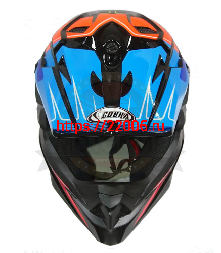 Шлем кроссовый COBRA JK803, черн-сине-оранж.,черн-бел.с крас., черн-сер с бел., раз-ры L (уп.6 шт) фото 4 Шлем кроссовый COBRA JK803, черн-сине-оранж.,черн-бел.с крас., черн-сер с бел., раз-ры L (уп.6 шт) фото 4