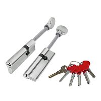 Цилиндровый Fuaro (Фуаро) механизм (D-PRO507-8) D-PRO5007-8Key75(40+10+25) CP хром 5+1Key со штоком перекод.