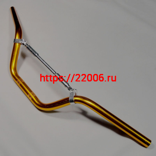 Руль Альфа золотого цвета (ТЮНИНГ) (L-700mm, d-22mm) (НАБОР) Руль Альфа золотого цвета (ТЮНИНГ) (L-700mm, d-22mm) (НАБОР)