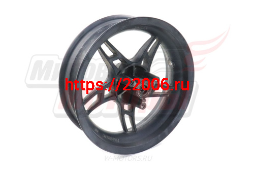 Обод 12" передний литой чёрный скутер (3,5"x12") фото 2 Обод 12" передний литой чёрный скутер (3,5"x12") фото 2