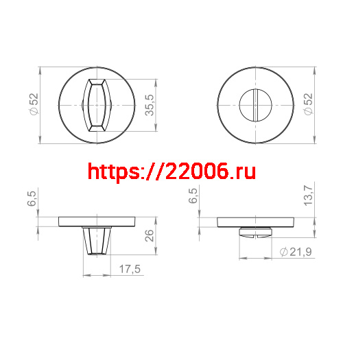 Ручка Fuaro (Фуаро) поворотная BK6.R.ZLR52 BL-24 черный фото 3