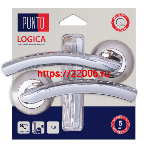 Ручка Punto (Пунто) раздельная LM/A R.TL54.LOGICA/HD SN/CP-3 матовый никель/хром Ручка Punto (Пунто) раздельная LM/A R.TL54.LOGICA/HD SN/CP-3 матовый никель/хром