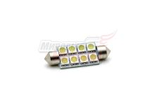 Лампа 12 В T11х41, 8 светодиодов 5050SMD, двухцокольная, подсветки, белая