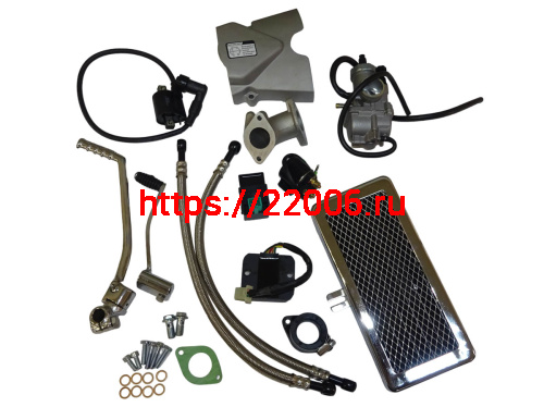 Двигатель 4т. 190 см3+РАДИАТ ZS190E(ZS1P62YML-2, W150D)(масл охл.,МКПП5,все вверх,эл+кик), питбайк фото 2