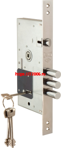 Замок Kale kilit (Кале килит) врезной сувальдный с защёлкой 252/RL (тех. комплектация), 4 кл.