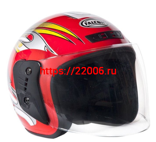 Шлем открытый FALCON XZH03 (Колобок) с забралом, размер M (61-62) (В КОРОБКЕ ПО 2 ШТ) СИНИЙ И КРАСНЫ Шлем открытый FALCON XZH03 (Колобок) с забралом, размер M (61-62) (В КОРОБКЕ ПО 2 ШТ) СИНИЙ И КРАСНЫ