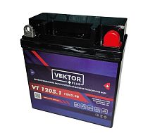 Аккумулятор 12В  5 А/ч, кислотный AGM (VEKTOR VT 1205.1), (119х60х129) обратная полярн.  для Альфы
