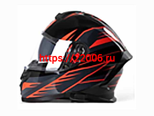 Мотошлем VIRTUE MD-820 закрытый с визором черный с серо-красным рисунком (L) Мотошлем VIRTUE MD-820 закрытый с визором черный с серо-красным рисунком (L)