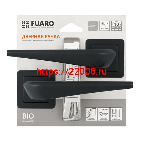 Ручка Fuaro (Фуаро) раздельная BIO XM/HD BL-24 черный