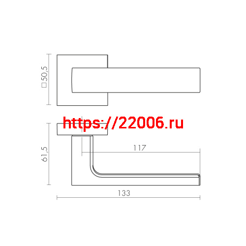 Ручка Fuaro (Фуаро) раздельная K.DM51.Straight (Straight DM) WH-19 белый фото 3