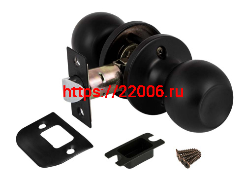 Ручка Fuaro (Фуаро) защелка DK672/BL BL-PS (672/BL BL-P) ( без фик.) черный