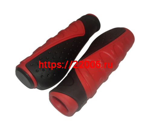 Грипсы для велосипеда 130мм, резина, с двумя грипстопами, с заглушками (красные) (H-G119) Грипсы для велосипеда 130мм, резина, с двумя грипстопами, с заглушками (красные) (H-G119)