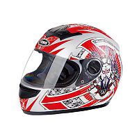 Мотошлем YM-823 красно-серый (М)