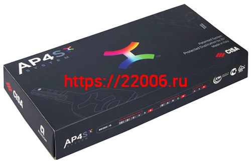 Цилиндровый механизм Cisa (Чиза) под вертушку (дл. шток) AP4S 0P3S7-91.66 (75 мм/40+10+25), ЛАТУНЬ фото 2