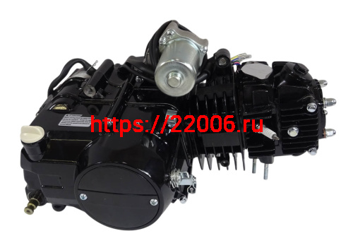 Двигатель 4т. 125 (120) см3 (1P52) Storm (черный) - горизонтальный, тюнинг, круговая КПП фото 2