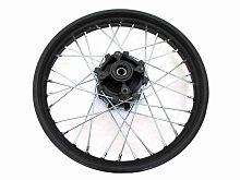 Диск колеса задний стальной на спицах 1.85 - 16" обод черный, дисковый тормоз ось 15мм KAYO