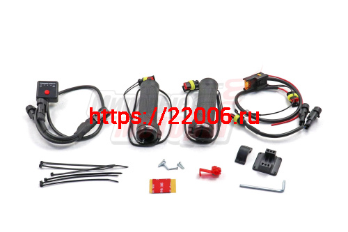 Ручки руля с подогревом и терморегулятором РН-1 (12В, 30Вт, на руль D=21,9-22,3мм) (ПАРА)