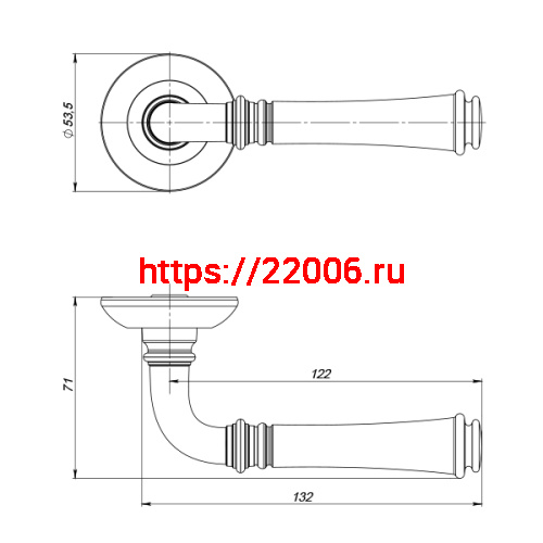 Ручка Punto (Пунто) раздельная R.ZR54.SERENITY (SERENITY ZR) OS-9 античное серебро фото 3 Ручка Punto (Пунто) раздельная R.ZR54.SERENITY (SERENITY ZR) OS-9 античное серебро фото 3