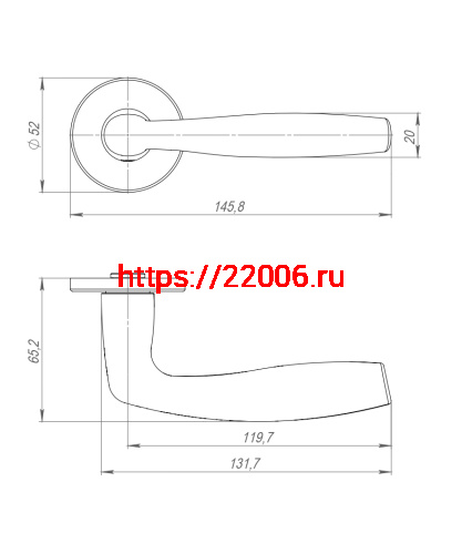 Ручка Punto (Пунто) раздельная R.ARC.R52.FORTUNA SSC-16 сатин.хром фото 3 Ручка Punto (Пунто) раздельная R.ARC.R52.FORTUNA SSC-16 сатин.хром фото 3