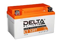 Аккумулятор 12В 7Ач DELTA CT1207 (YTX7A-BS) (кислотный, герметичный) (прямая полярн) (149*85*94мм)