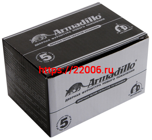 Петля Armadillo (Армадилло) скрытой установки U3D4200L SN левая (Architect 3D-ACH 40) мат. никель 40 кг фото 3