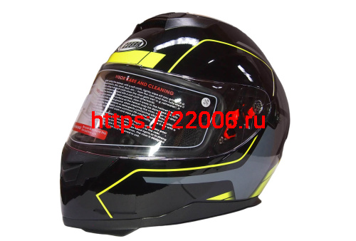 Шлем интеграл COBRA JK318, черный/зеленый(1), черный/красный(5), с очками, размеры S Шлем интеграл COBRA JK318, черный/зеленый(1), черный/красный(5), с очками, размеры S