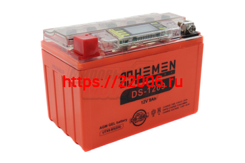 Аккумулятор 12В 9Ач HEMEN ENERGY DS1209 (UTX9-BS(DS)) С ДИСПЛЕЕМ(гелевый)(прямая полярн) (150*87*107мм) Аккумулятор 12В 9Ач HEMEN ENERGY DS1209 (UTX9-BS(DS)) С ДИСПЛЕЕМ(гелевый)(прямая полярн) (150*87*107мм)