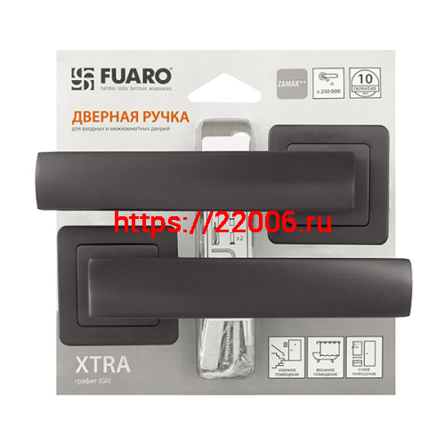 Ручка Fuaro (Фуаро) раздельная XTRA XM/HD GR-23 графит Ручка Fuaro (Фуаро) раздельная XTRA XM/HD GR-23 графит