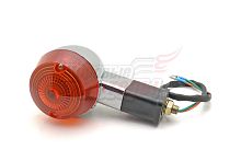 Боковой фонарь (BF-05) "Байкер" хром большой КОРОТКИЙ (желтый) (пласт)