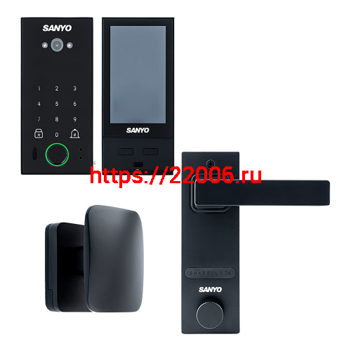 Электронный замок Sanyo D600 Usmart Go DM70 с WiFi, с видеодомофоном, черный Электронный замок Sanyo D600 Usmart Go DM70 с WiFi, с видеодомофоном, черный