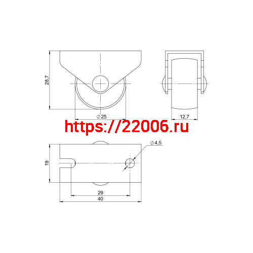 Опора Ajax (Аякс) колесная прямоходная WL/R-25P/20 kg WH пластик белый фото 2 Опора Ajax (Аякс) колесная прямоходная WL/R-25P/20 kg WH пластик белый фото 2