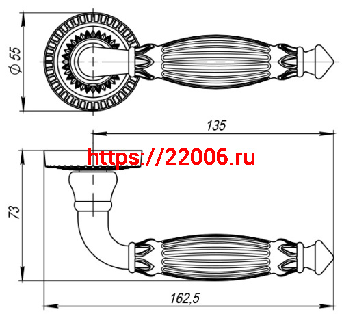Ручка Armadillo (Армадилло) раздельная R.CL55.Bella (Bella CL2) OB-13 античная бронза фото 4 Ручка Armadillo (Армадилло) раздельная R.CL55.Bella (Bella CL2) OB-13 античная бронза фото 4