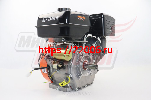 Двигатель HEMEN 18,5 л.с. с катушкой 11А132Вт 192F-2E (458 см3) электростартер, вал 25 мм фото 4