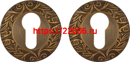 Накладка Fuaro (Фуаро) под цилиндр ET.R.SM58 (ET SM) AB-7 матовая бронза