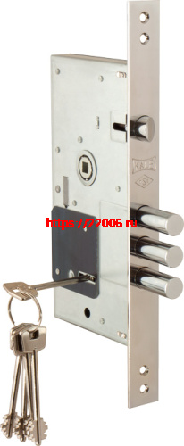 Замок Kale kilit (Кале килит) врезной сувальдный с защёлкой 252/RL (тех. упаковка), 5 кл.