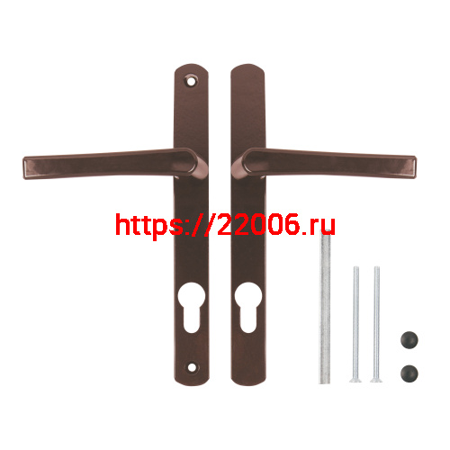 Ручка Punto (Пунто) на планке HANDLE.85.25.67-75 RAL 8017 коричневый фото 3