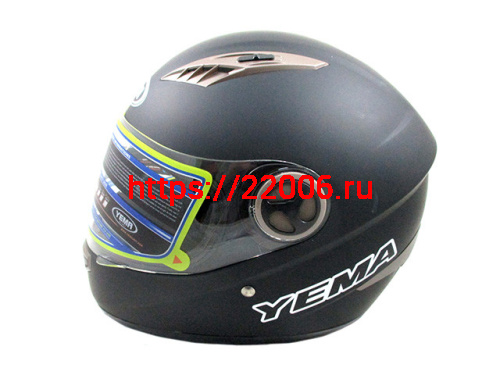 Мотошлем YM-827 черный матовый (М)