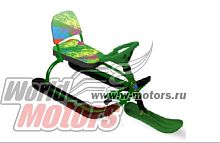 Снегокат "Twiny" (TW1/К2 )(h сиденья 260мм, дл.990мм)Зеленый / Черный / Зеленый