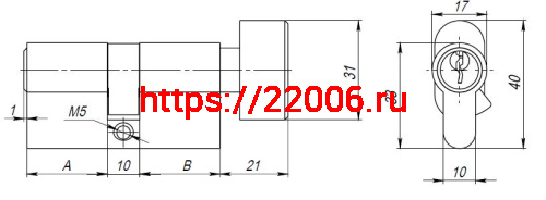 Цилиндровый Ajax (Аякс) механизм (AX102/60) AX1002Knob60 (25+10+25) CP хром с вертушкой фото 3 Цилиндровый Ajax (Аякс) механизм (AX102/60) AX1002Knob60 (25+10+25) CP хром с вертушкой фото 3