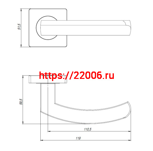 Ручка Ajax (Аякс) раздельная K.JK51.SIGMA (SIGMA JK) SN/CP-3 матовый никель/хром 105мм фото 3